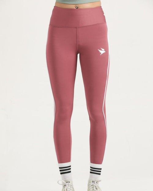 DOUBLE STRIPPED ULTRA COMFORT LEGGINGS-PINK - Luna Active Fit