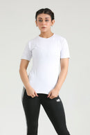 PRIME SLIM FIT TEE - WHITE - Luna Active Fit