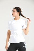 PRIME SLIM FIT TEE - WHITE - Luna Active Fit