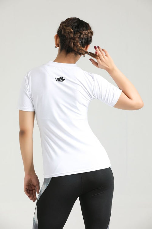 PRIME SLIM FIT TEE - WHITE - Luna Active Fit