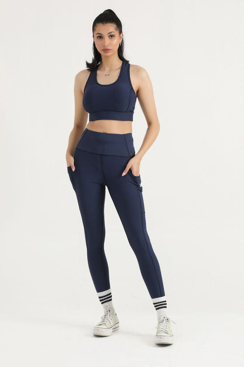 PRO ORION GYM SET - NAVY BLUE - Luna Active Fit