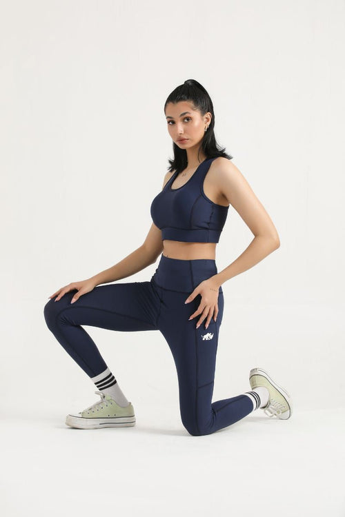 PRO PADDED SPORTS BRA - NAVY BLUE - Luna Active Fit