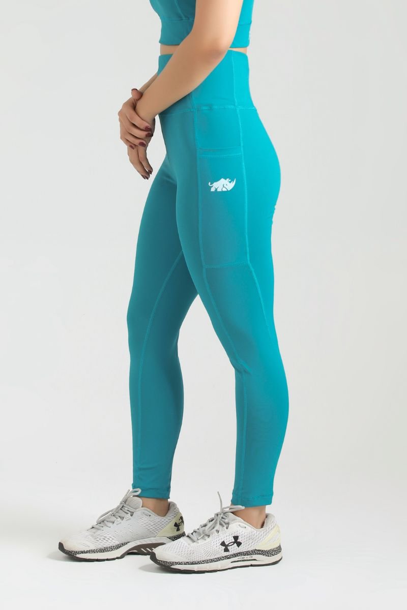 PRO ZERO LEGGINGS - TEAL - Luna Active Fit