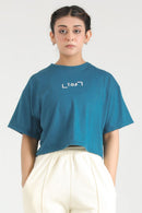 PULSE CLOUD FIT CROP TOP - TEAL - Luna Active Fit