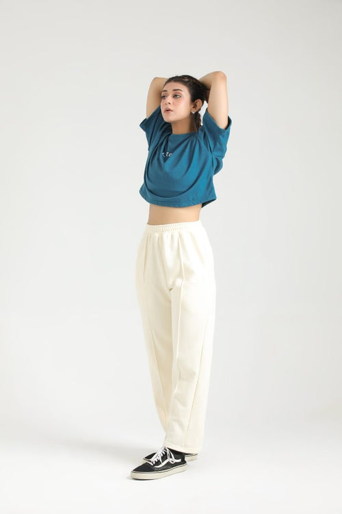 PULSE CLOUD FIT CROP TOP - TEAL - Luna Active Fit