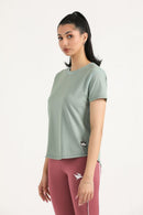 PULSE MID LENGTH TEE - BIEGE - Luna Active Fit