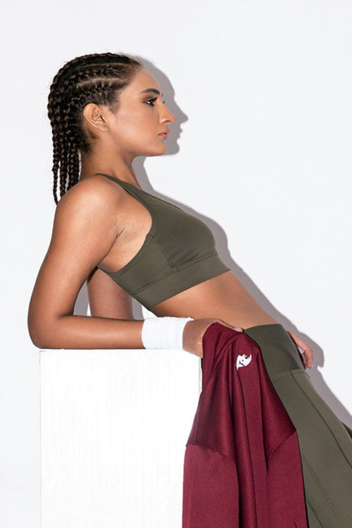 ALPHA SPORTS BRA - OLIVE GREEN - Luna Active Fit