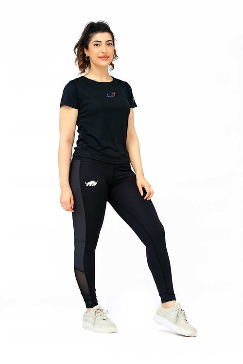 INFINITY CONTRAST ULTRA HIGH WAISTED MESH LEGGINGS - Luna Active Fit