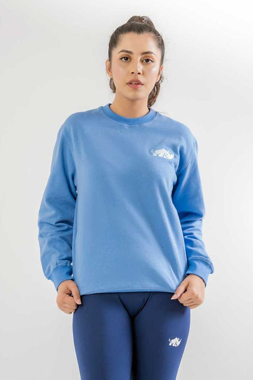 INFINITY FIT COMFORT SWEATSHIRT (BLUE) - Luna Active Fit