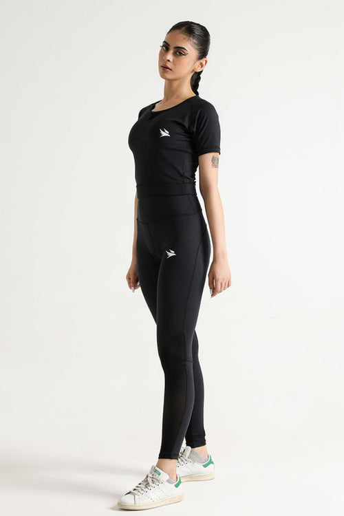LUNA MESH MIDNIGHT CROP TOP CO - ORD SET - Luna Active Fit