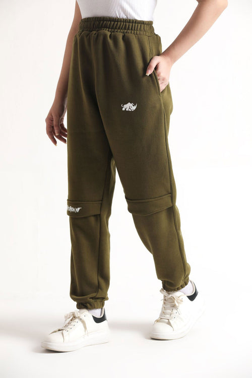 SCULPT ULTRA COMFORT CARGO TROUSERS - OLIVE GREEN - Luna Active Fit