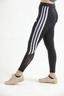 SHADOW WHITE STRIPED SET (TOP+BOTTOM) - Luna Active Fit