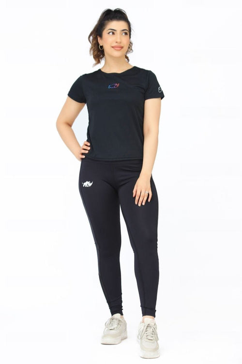 THE INFINITY BLACK SET (SHIRT+LEGGINGS) - Luna Active Fit