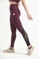 THE QUEEN MESH BURGUNDY SET (TOP+BOTTOM) - Luna Active Fit