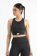 THE QUEEN MESH MIDNIGHT SET (TOP+BOTTOM) - Luna Active Fit
