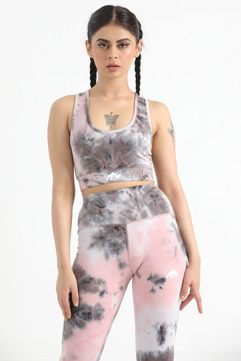 VELOCITY CLOUD WHITE GYM SET (TOP+BOTTOM) - Luna Active Fit